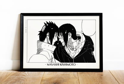 Experience the vibrant world of ninjas with this stunning manga wall art, showcasing the artistry of Masashi Kishimoto. Purchase online with Eastern Archivals.