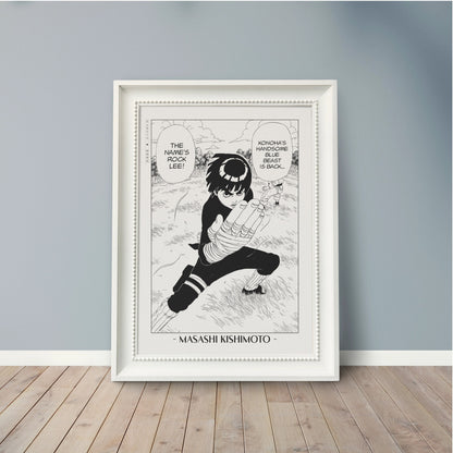 Experience the vibrant world of ninjas with this stunning manga wall art, showcasing the artistry of Masashi Kishimoto. Purchase online with Eastern Archivals.