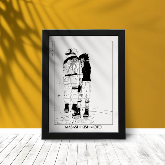 Experience the vibrant world of ninjas with this stunning manga wall art, showcasing the artistry of Masashi Kishimoto. Purchase online with Eastern Archivals.