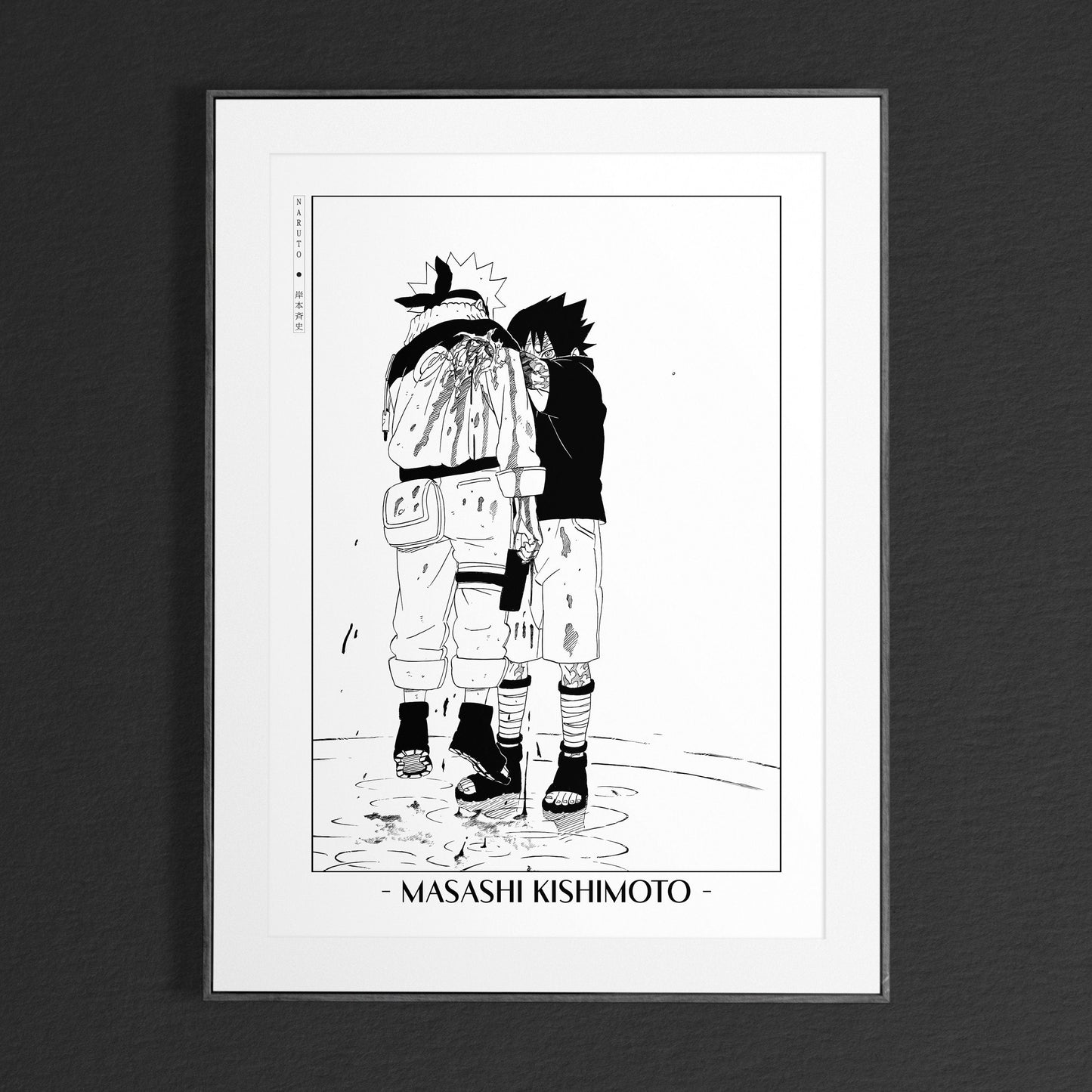 Experience the vibrant world of ninjas with this stunning manga wall art, showcasing the artistry of Masashi Kishimoto. Purchase online with Eastern Archivals.