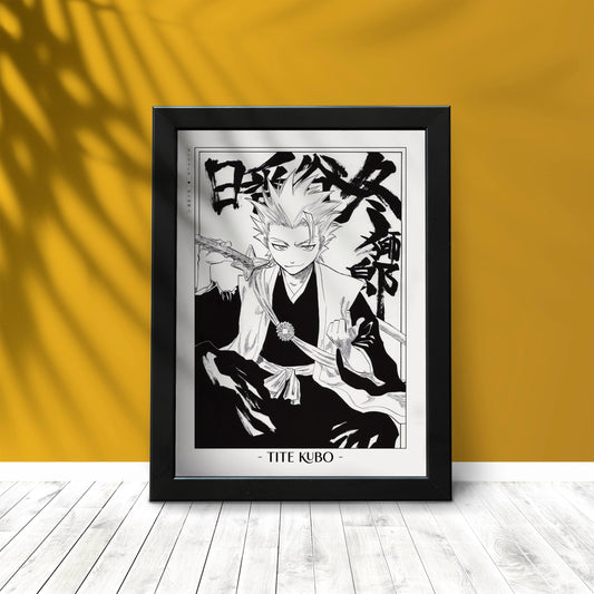 Celebrate Tite Kubo's masterful storytelling with this anime wall art, showcasing the world of Soul Reapers and its unforgettable characters.