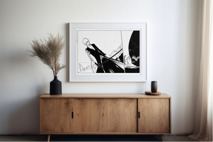 Explore the world of soul reapers and hollow battles with our striking anime wall art, capturing the intense action and emotions from this iconic manga series.