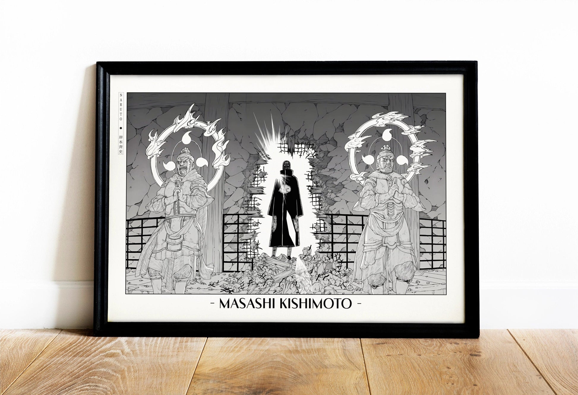 Experience the vibrant world of ninjas with this stunning manga wall art, showcasing the artistry of Masashi Kishimoto. Purchase online with Eastern Archivals.