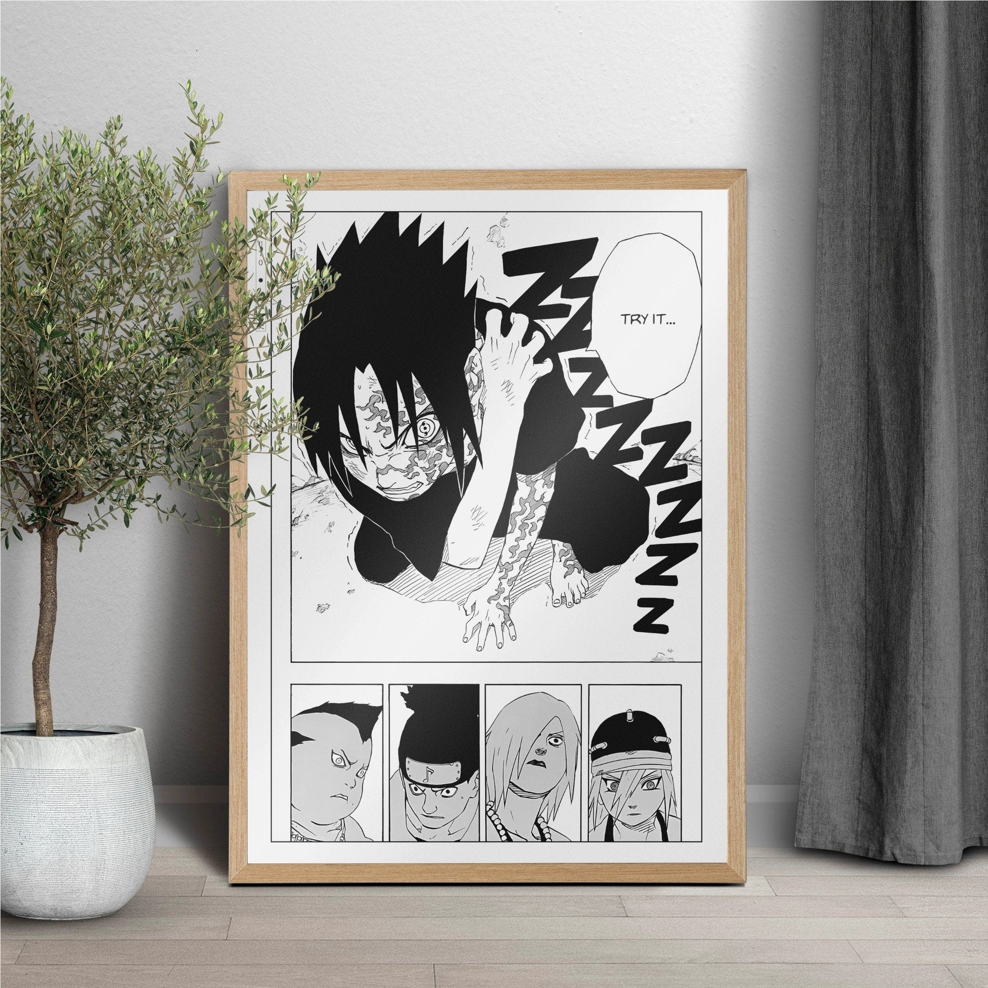 Explore the world of ninjas with dynamic manga wall art, capturing epic moments from the world of shinobi. Perfect for any manga lover's collection.