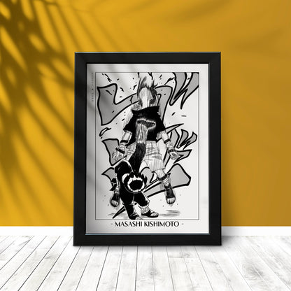 Experience the vibrant world of ninjas with this stunning manga wall art, showcasing the artistry of Masashi Kishimoto. Purchase online with Eastern Archivals.