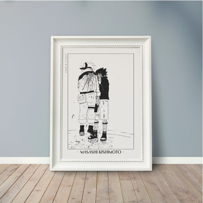 Experience the vibrant world of ninjas with this stunning manga wall art, showcasing the artistry of Masashi Kishimoto. Purchase online with Eastern Archivals.