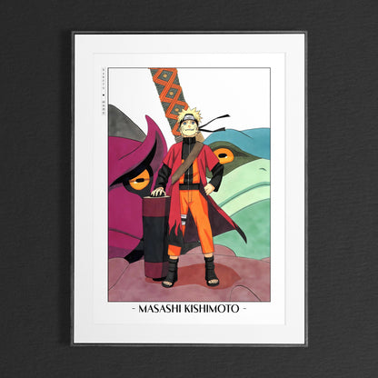 Experience the vibrant world of ninjas with this stunning manga wall art, showcasing the artistry of Masashi Kishimoto. Purchase online with Eastern Archivals.