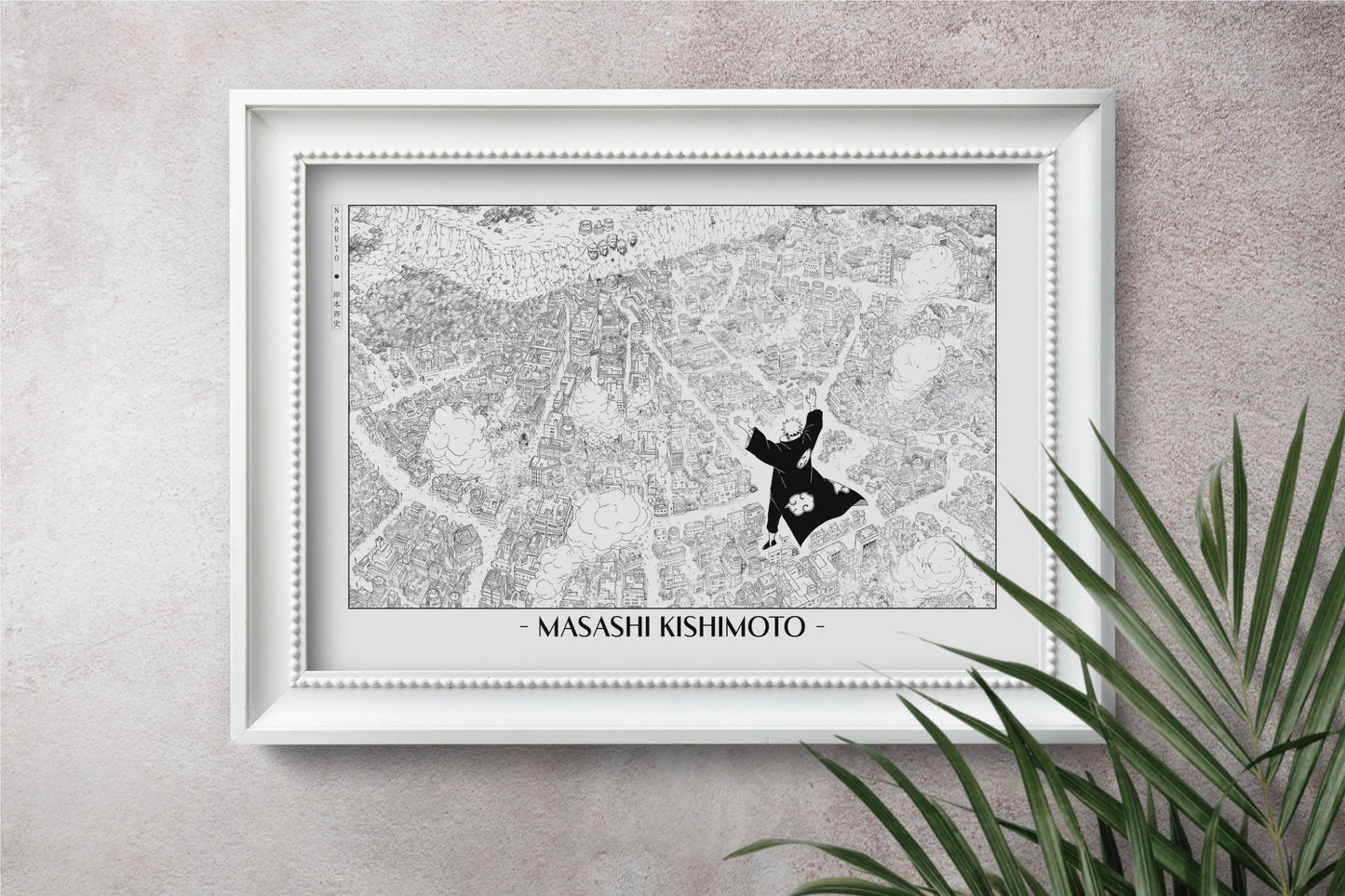 Experience the vibrant world of ninjas with this stunning manga wall art, showcasing the artistry of Masashi Kishimoto. Purchase online with Eastern Archivals.