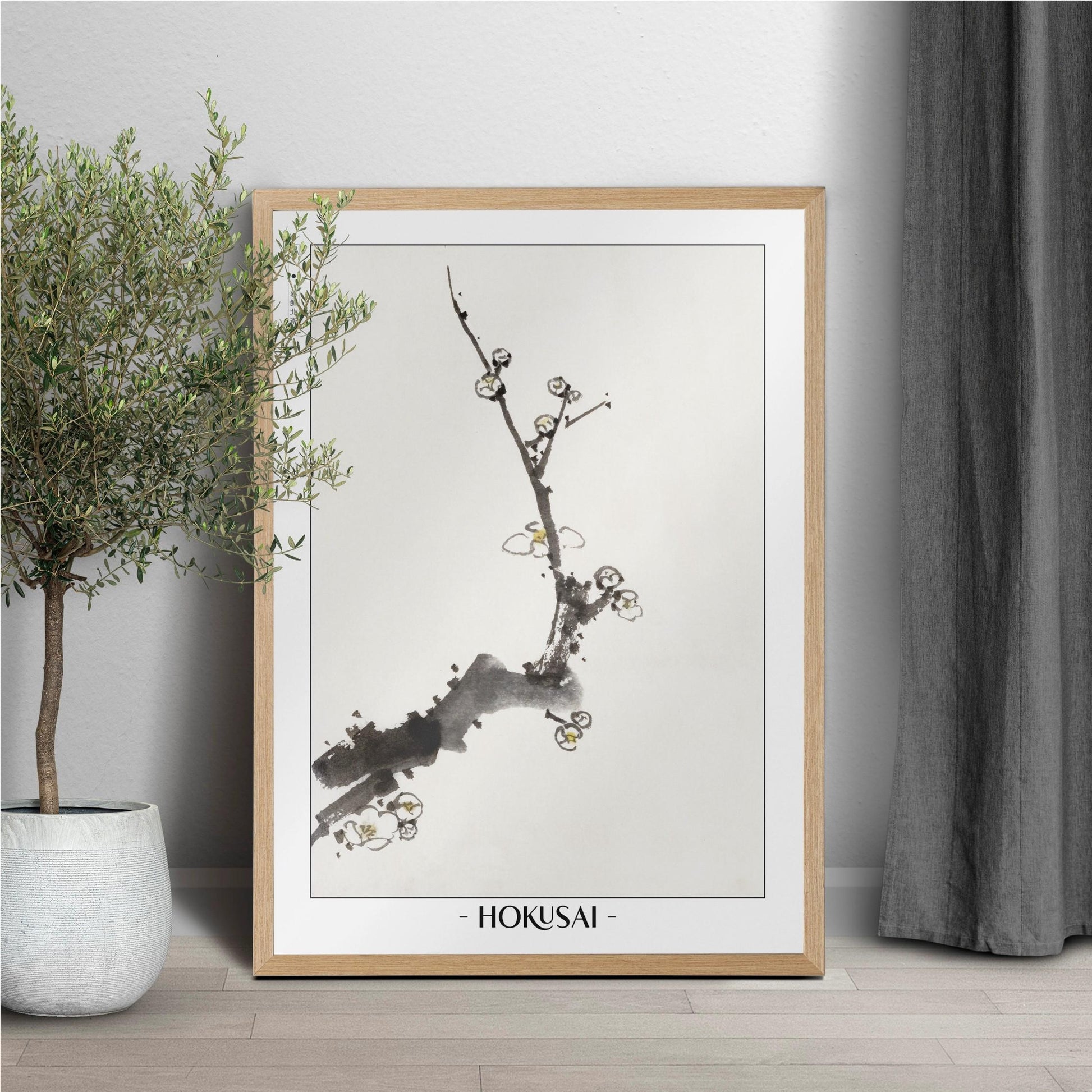 Enhance your space with Flower Ukiyo-e Wall Art by Katsushika Hokusai, celebrating the elegance of nature and the timeless beauty of Japanese art.