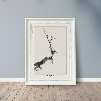 Enhance your space with Flower Ukiyo-e Wall Art by Katsushika Hokusai, celebrating the elegance of nature and the timeless beauty of Japanese art.