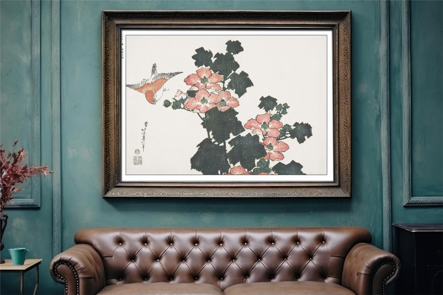 Enhance your space with Flower Ukiyo-e Wall Art by Katsushika Hokusai, celebrating the elegance of nature and the timeless beauty of Japanese art.