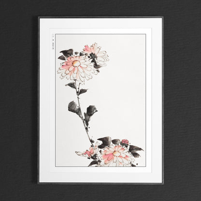 Enhance your space with Flower Ukiyo-e Wall Art by Katsushika Hokusai, celebrating the elegance of nature and the timeless beauty of Japanese art.