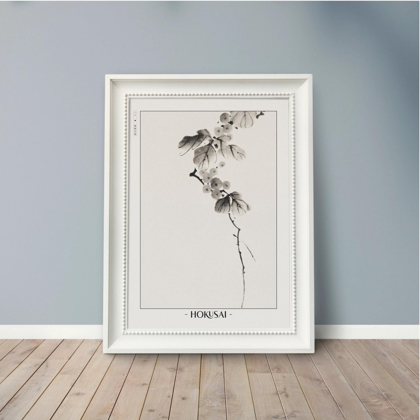 Enhance your space with Flower Ukiyo-e Wall Art by Katsushika Hokusai, celebrating the elegance of nature and the timeless beauty of Japanese art.