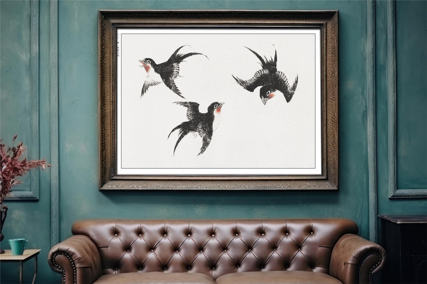 Immerse your space in the beauty of Katsushika Hokusai's iconic Ukiyo-e prints. His stunning depictions of birds bring timeless Japanese artistry into any room.