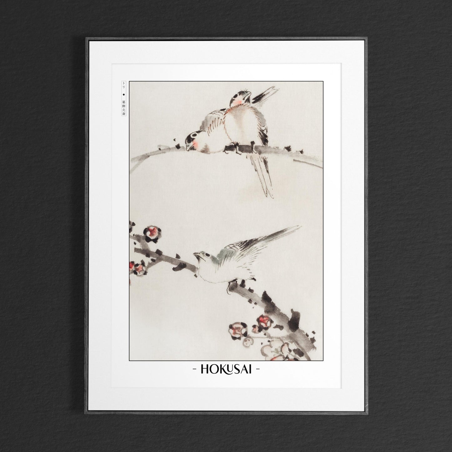 Immerse your space in the beauty of Katsushika Hokusai's iconic Ukiyo-e prints. His stunning depictions of birds bring timeless Japanese artistry into any room.