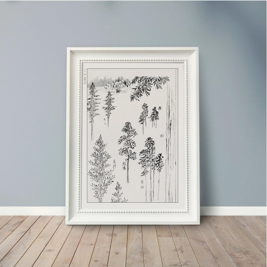 The Katsushika Hokusai Ukiyo-e collection, showcases iconic forest landscapes that capture nature's beauty and the elegance of traditional Japanese art.