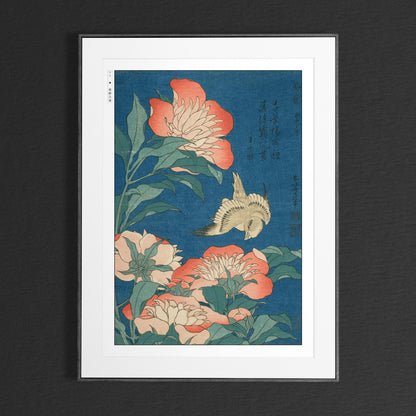 Enhance your space with Flower Ukiyo-e Wall Art by Katsushika Hokusai, celebrating the elegance of nature and the timeless beauty of Japanese art.