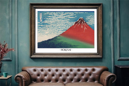 The Katsushika Hokusai Ukiyo-e collection, showcases iconic mountain landscapes that capture nature's beauty and the elegance of traditional Japanese art.