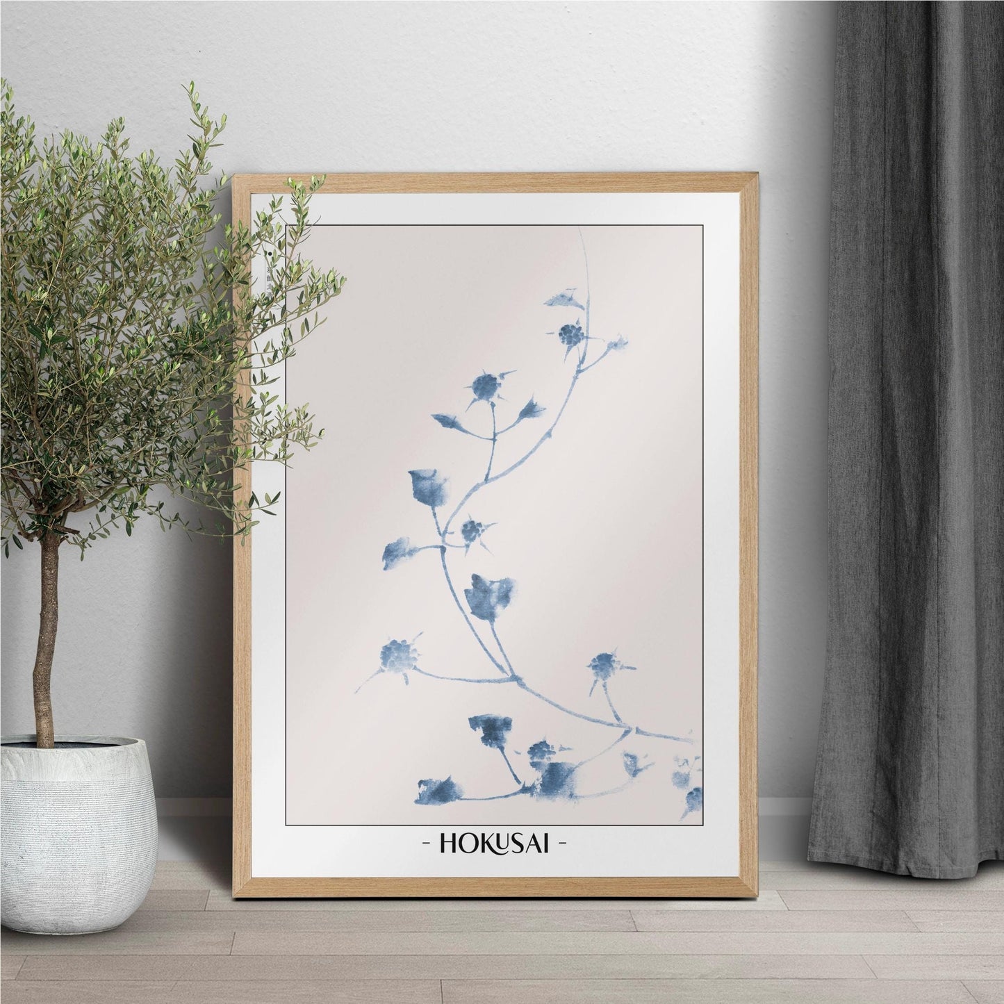 Enhance your space with Flower Ukiyo-e Wall Art by Katsushika Hokusai, celebrating the elegance of nature and the timeless beauty of Japanese art.