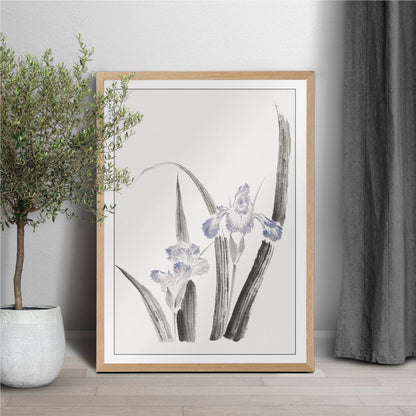 Enhance your space with Flower Ukiyo-e Wall Art by Katsushika Hokusai, celebrating the elegance of nature and the timeless beauty of Japanese art.