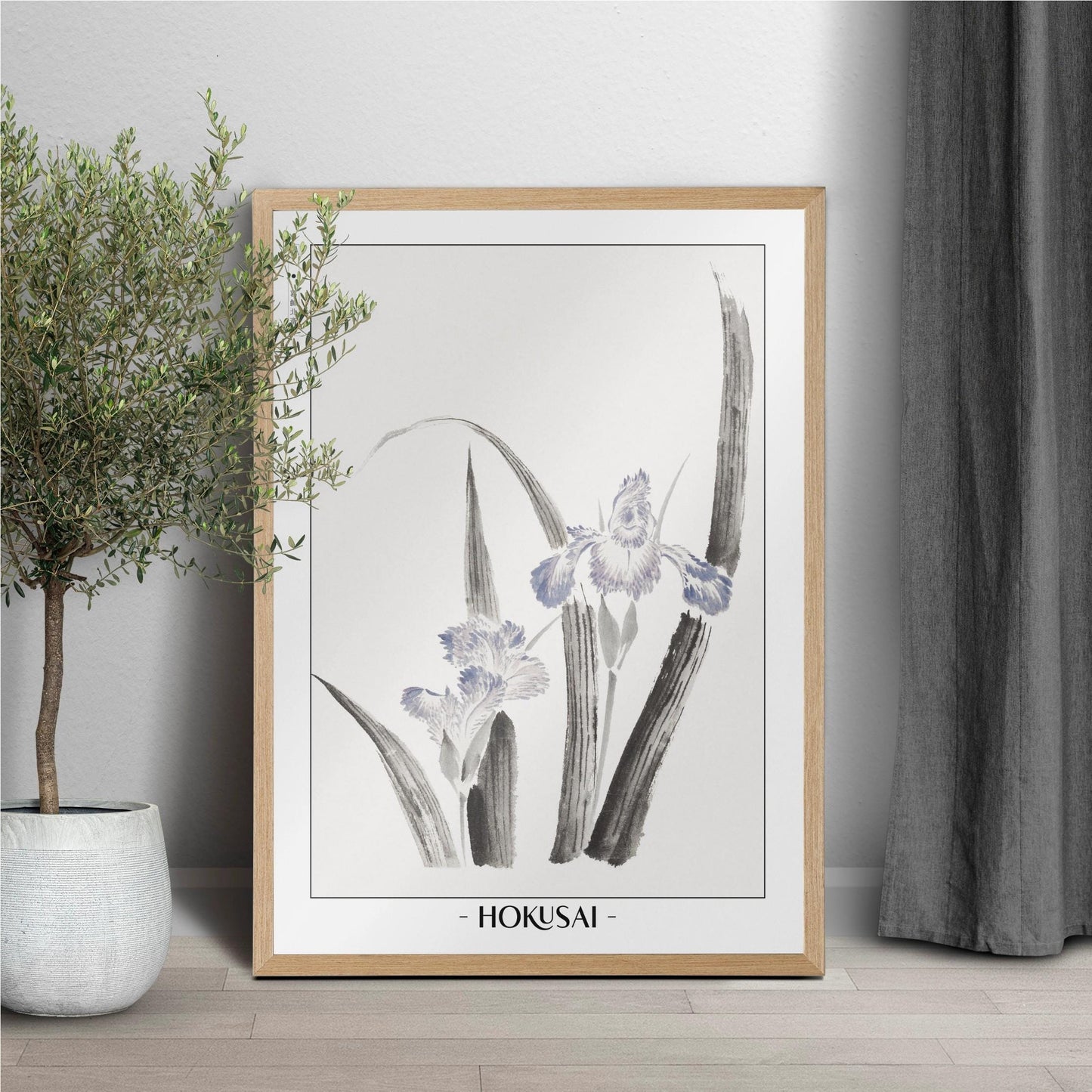 Enhance your space with Flower Ukiyo-e Wall Art by Katsushika Hokusai, celebrating the elegance of nature and the timeless beauty of Japanese art.