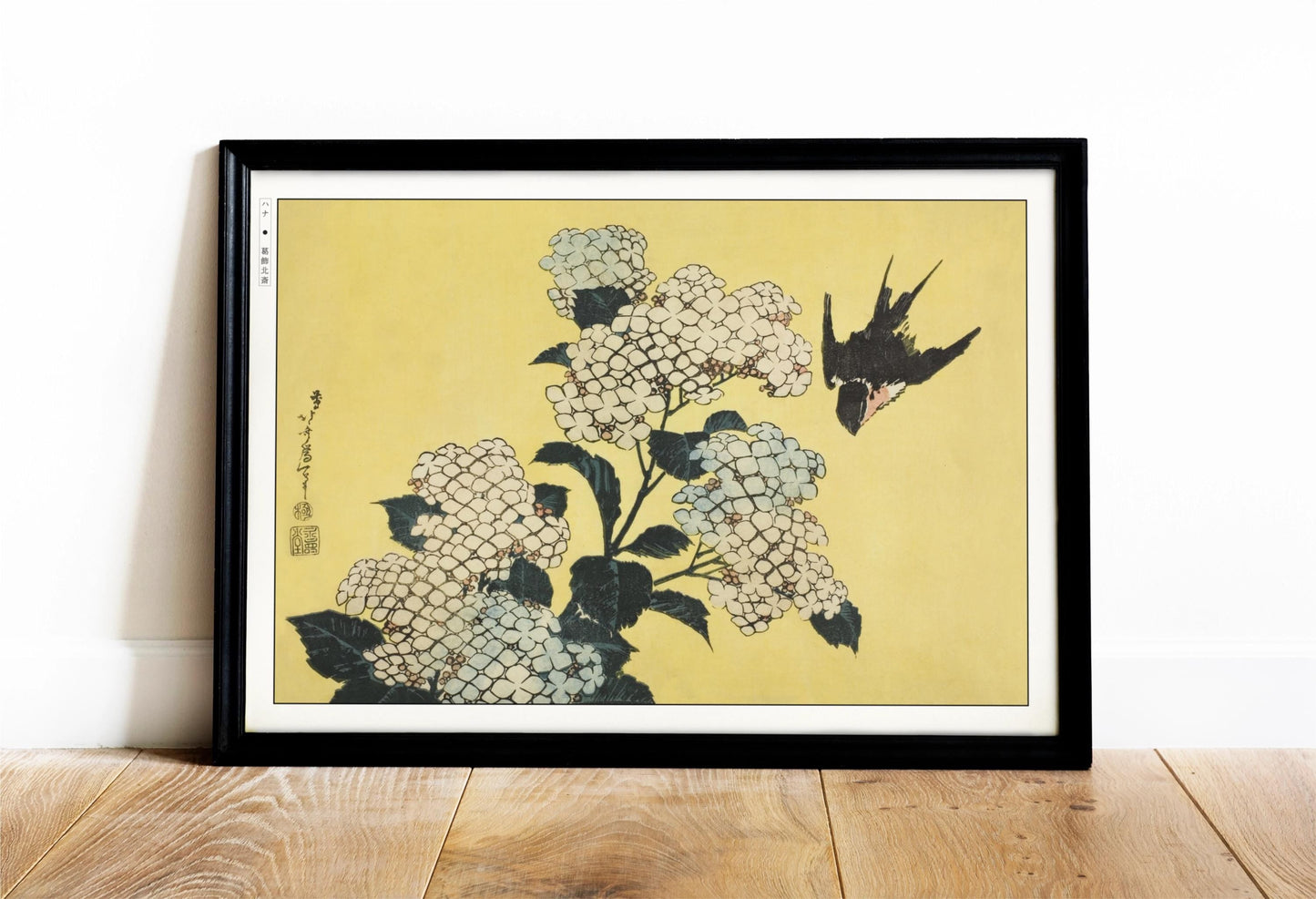 Enhance your space with Flower Ukiyo-e Wall Art by Katsushika Hokusai, celebrating the elegance of nature and the timeless beauty of Japanese art.