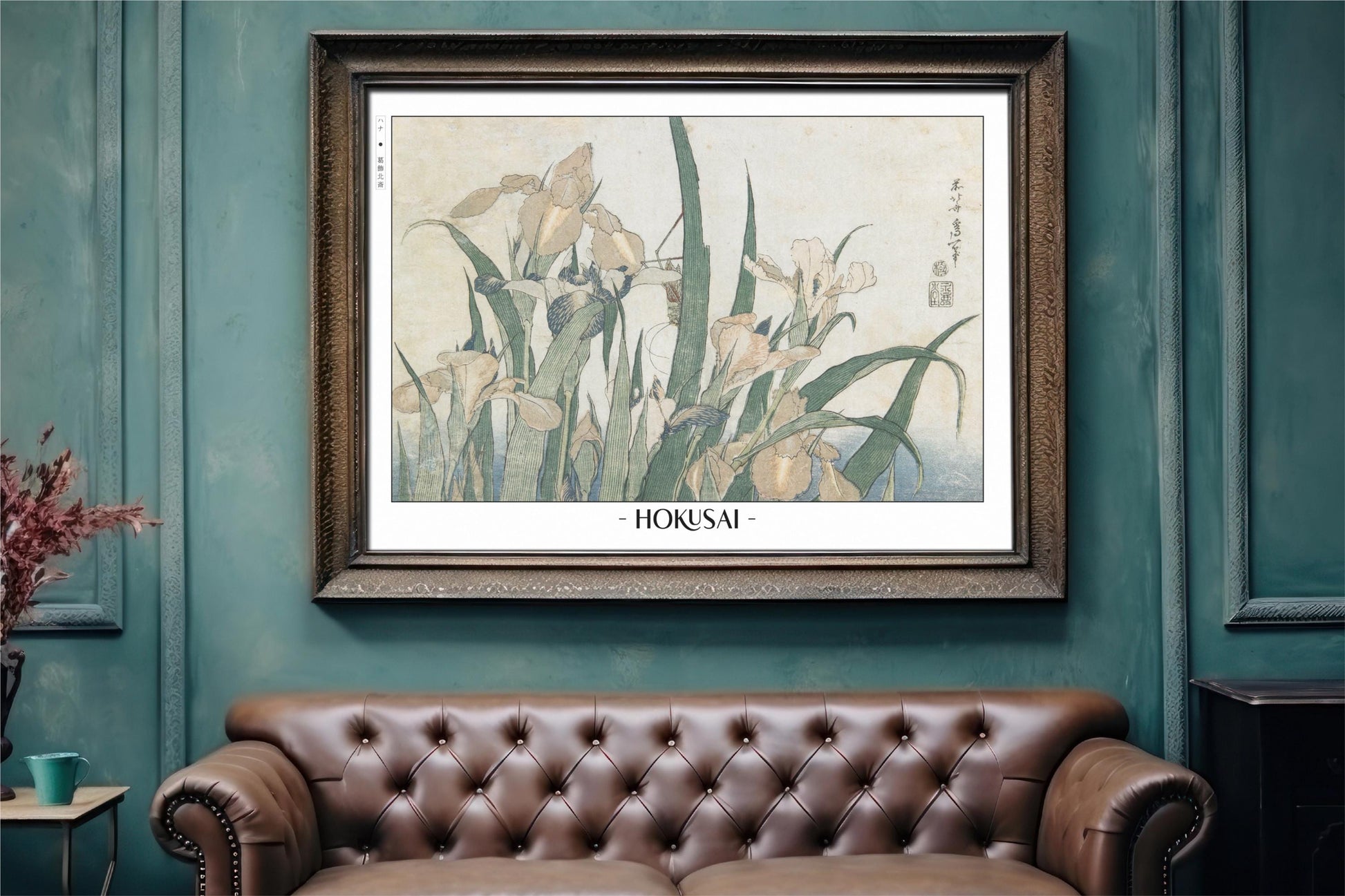 Enhance your space with Flower Ukiyo-e Wall Art by Katsushika Hokusai, celebrating the elegance of nature and the timeless beauty of Japanese art.