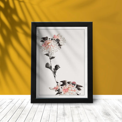 Enhance your space with Flower Ukiyo-e Wall Art by Katsushika Hokusai, celebrating the elegance of nature and the timeless beauty of Japanese art.