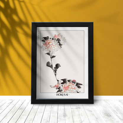 Enhance your space with Flower Ukiyo-e Wall Art by Katsushika Hokusai, celebrating the elegance of nature and the timeless beauty of Japanese art.