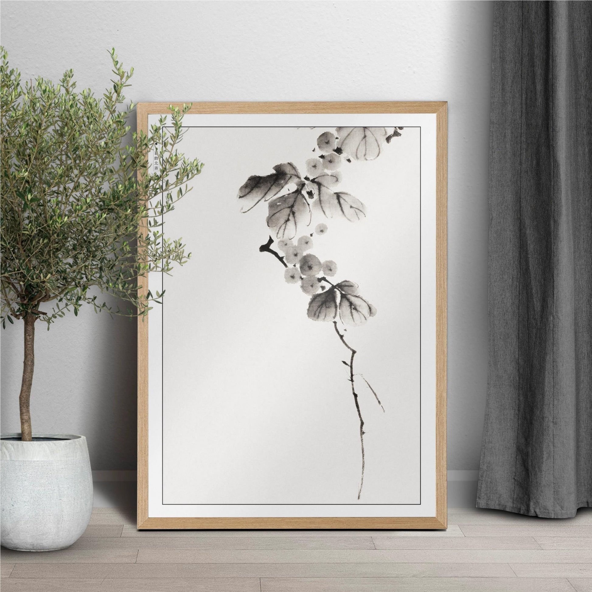 Enhance your space with Flower Ukiyo-e Wall Art by Katsushika Hokusai, celebrating the elegance of nature and the timeless beauty of Japanese art.