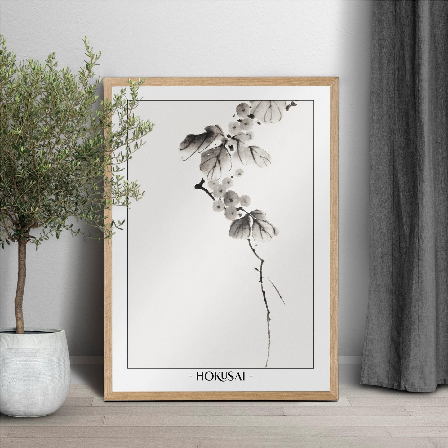 Enhance your space with Flower Ukiyo-e Wall Art by Katsushika Hokusai, celebrating the elegance of nature and the timeless beauty of Japanese art.