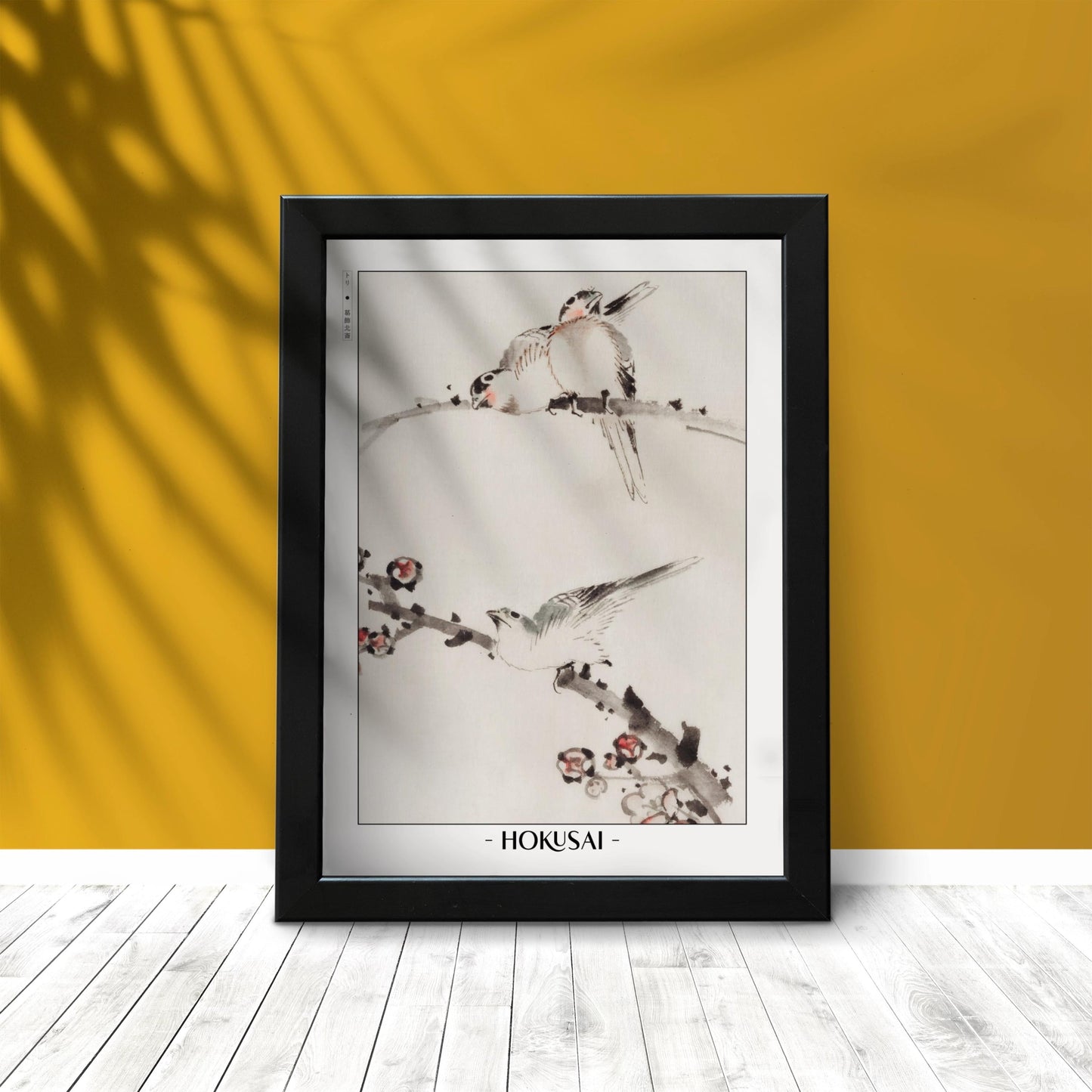 Immerse your space in the beauty of Katsushika Hokusai's iconic Ukiyo-e prints. His stunning depictions of birds bring timeless Japanese artistry into any room.