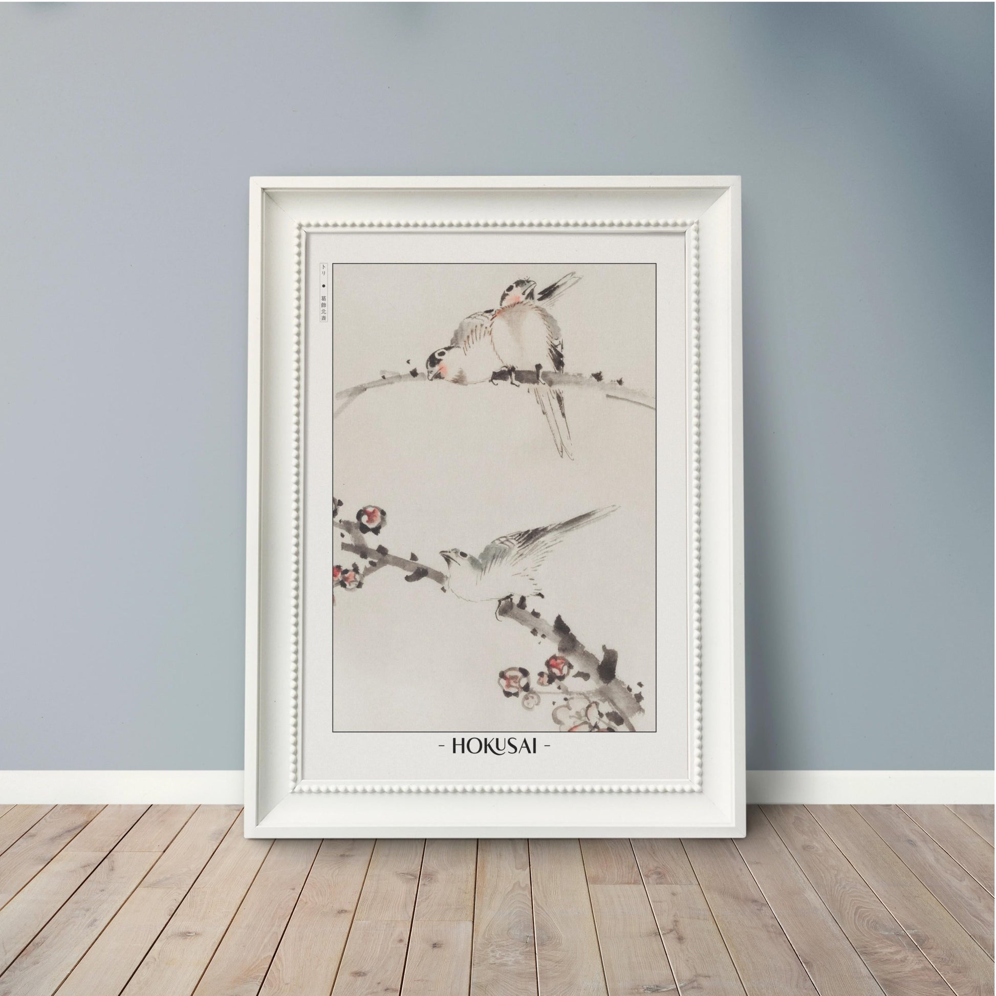 Immerse your space in the beauty of Katsushika Hokusai's iconic Ukiyo-e prints. His stunning depictions of birds bring timeless Japanese artistry into any room.