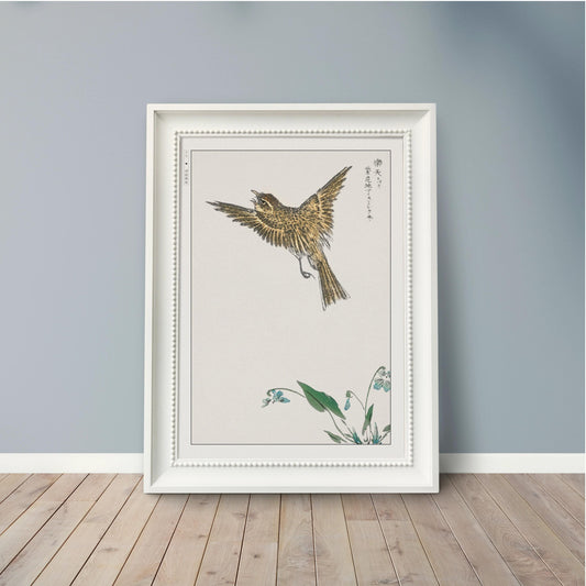 Enhance your decor with the Numata Kashu art print, showcasing the delicate elegance of Japanese birds and nature through timeless Ukiyo-e craftsmanship.