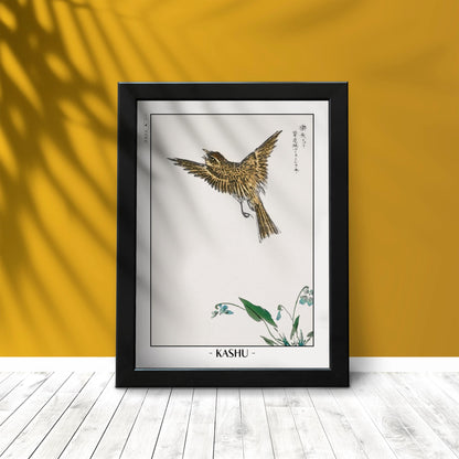 Enhance your decor with the Numata Kashu art print, showcasing the delicate elegance of Japanese birds and nature through timeless Ukiyo-e craftsmanship.