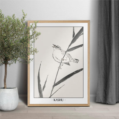 Enhance your decor with the Numata Kashu art print, showcasing the delicate elegance of Japanese birds and nature through timeless Ukiyo-e craftsmanship.