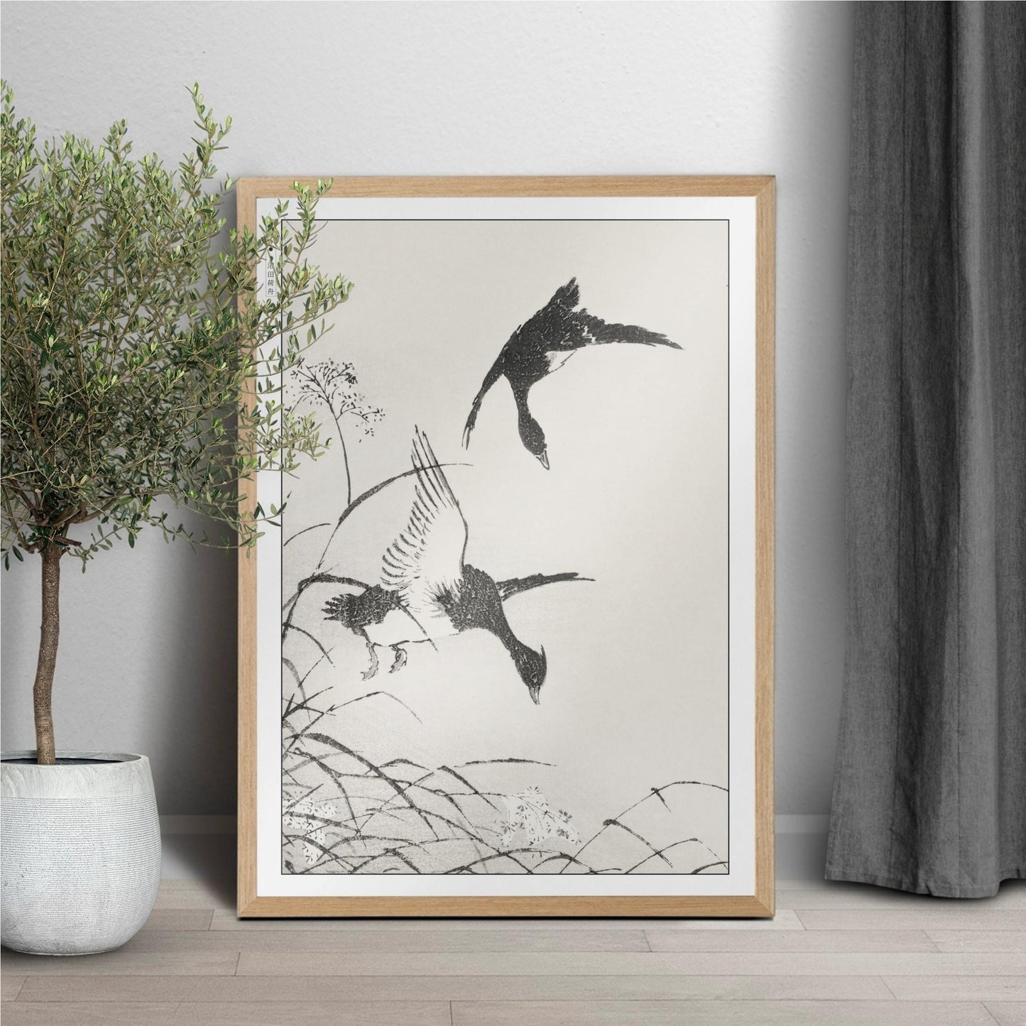 Enhance your decor with the Numata Kashu art print, showcasing the delicate elegance of Japanese birds and nature through timeless Ukiyo-e craftsmanship.