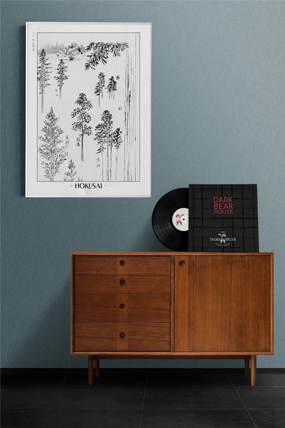 The Katsushika Hokusai Ukiyo-e collection, showcases iconic forest landscapes that capture nature's beauty and the elegance of traditional Japanese art.