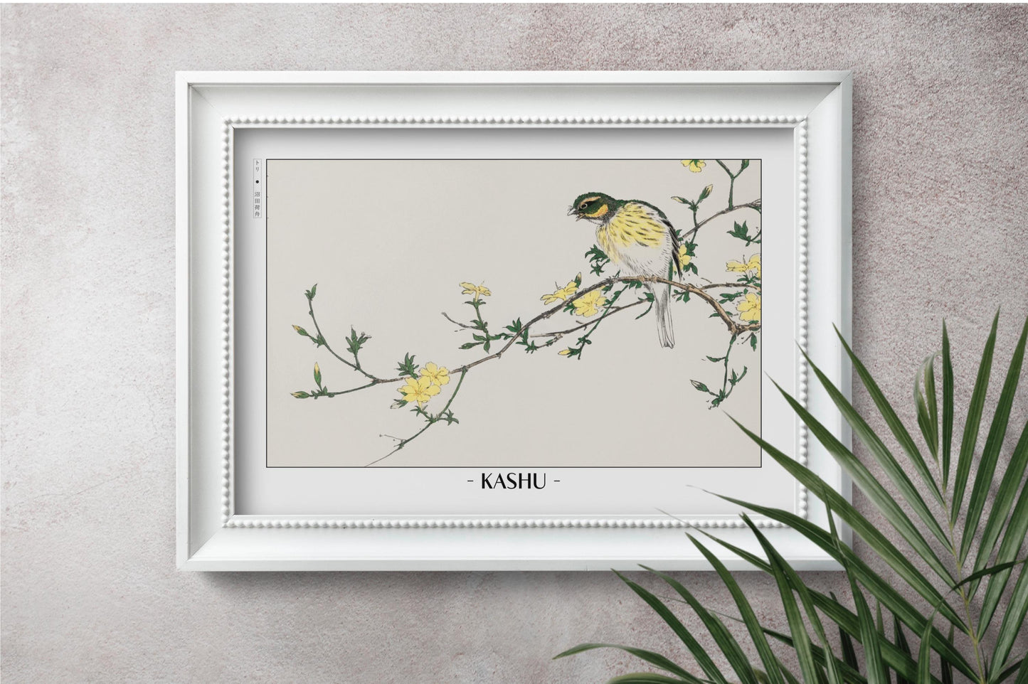 Enhance your decor with the Numata Kashu art print, showcasing the delicate elegance of Japanese birds and nature through timeless Ukiyo-e craftsmanship.