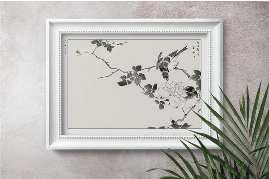 Enhance your decor with the Numata Kashu art print, showcasing the delicate elegance of Japanese birds and nature through timeless Ukiyo-e craftsmanship.