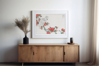 Enhance your decor with the Numata Kashu art print, showcasing the delicate elegance of Japanese birds and nature through timeless Ukiyo-e craftsmanship.