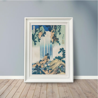 Explore HokusaiÕs Waterfall Ukiyo-e wall art. Stunning Japanese woodblock prints that add a touch of natureÕs elegance and timeless craftsmanship to your space.