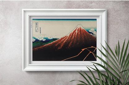 The Katsushika Hokusai Ukiyo-e collection, showcases iconic mountain landscapes that capture nature's beauty and the elegance of traditional Japanese art.