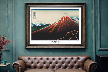 The Katsushika Hokusai Ukiyo-e collection, showcases iconic mountain landscapes that capture nature's beauty and the elegance of traditional Japanese art.