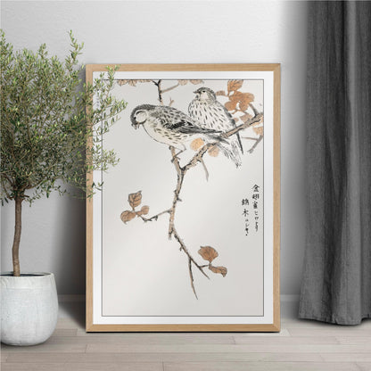 Enhance your decor with the Numata Kashu art print, showcasing the delicate elegance of Japanese birds and nature through timeless Ukiyo-e craftsmanship.