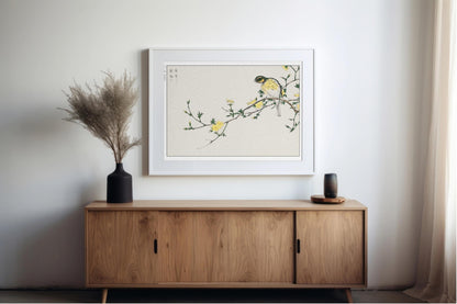 Enhance your decor with the Numata Kashu art print, showcasing the delicate elegance of Japanese birds and nature through timeless Ukiyo-e craftsmanship.