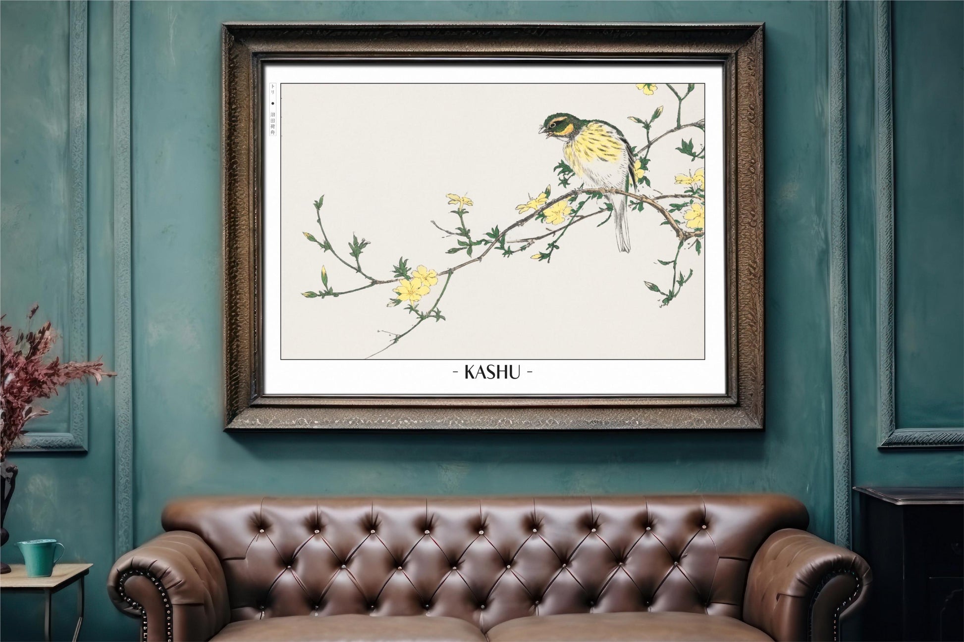 Enhance your decor with the Numata Kashu art print, showcasing the delicate elegance of Japanese birds and nature through timeless Ukiyo-e craftsmanship.