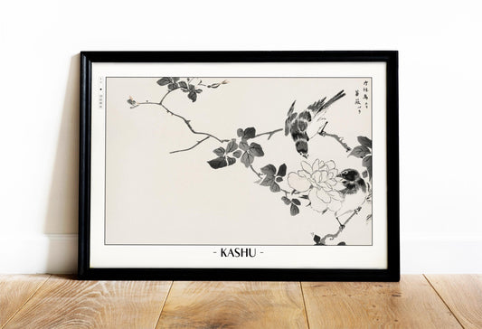 Enhance your decor with the Numata Kashu art print, showcasing the delicate elegance of Japanese birds and nature through timeless Ukiyo-e craftsmanship.