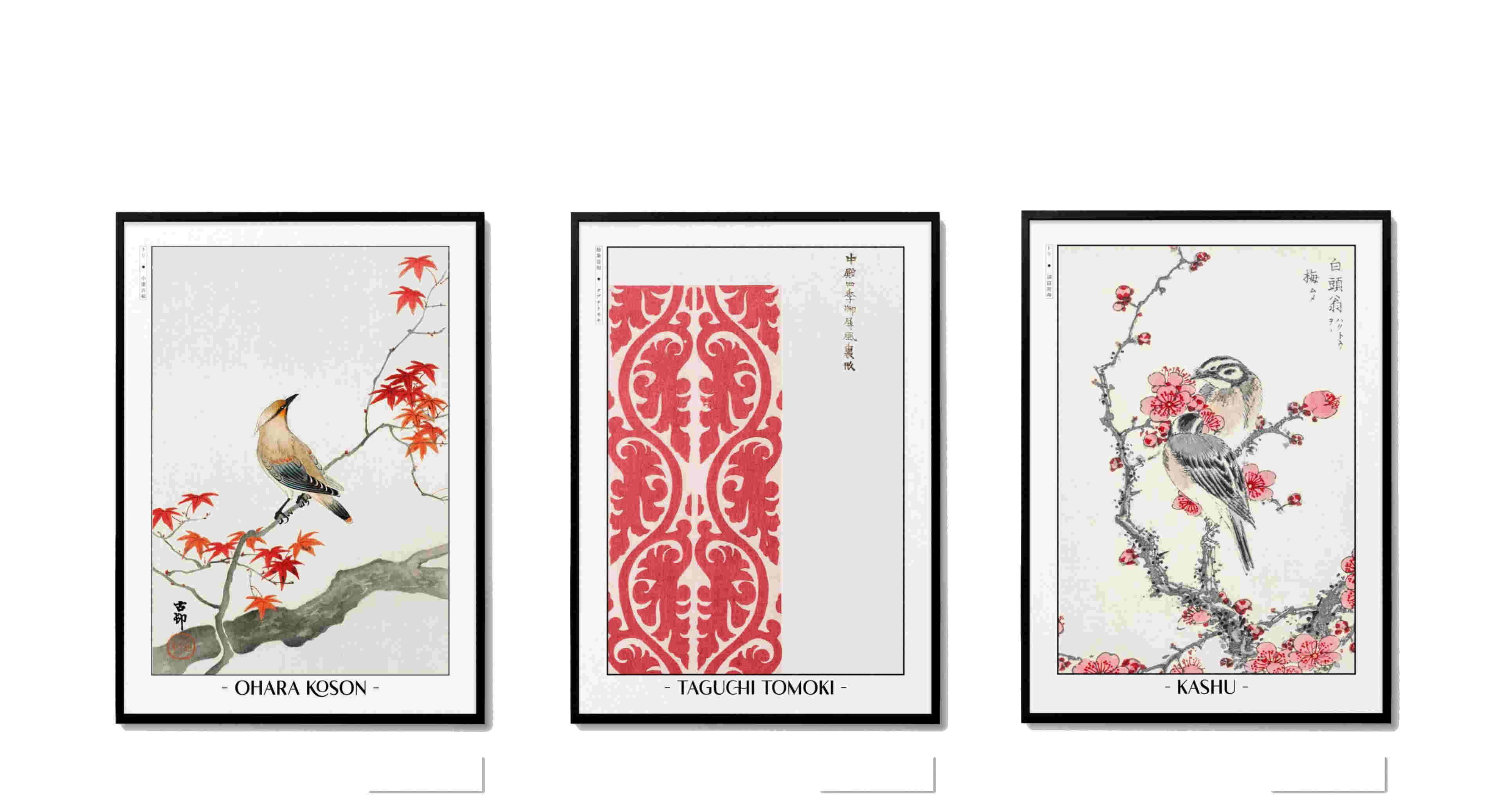 Traditional Japanese art prints inspired by ukiyo-e
