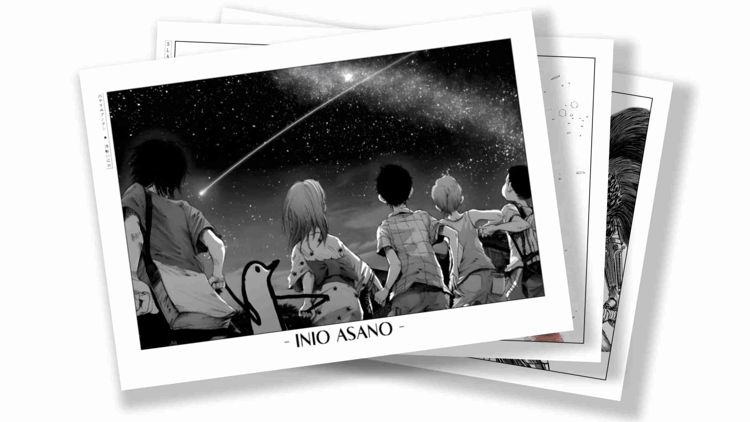 Close-up of manga art print on archival paper